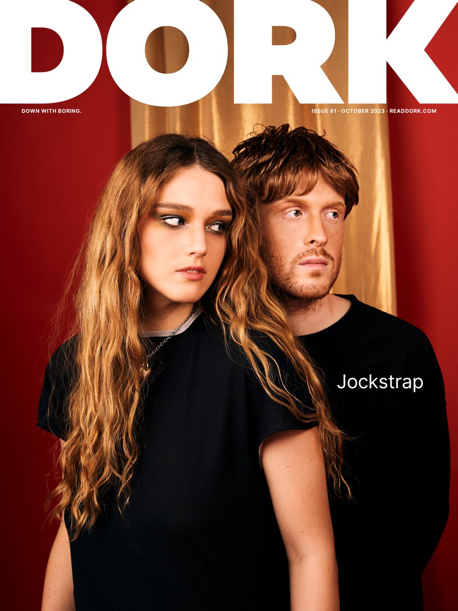 ⚡️ NEW ISSUE ⚡️ @jockstrapmusic1 are up for tomorrow's @MercuryPrize, but before that, they're cover stars for the October 2023 edition of Dork. You can pre-order a copy worldwide and find out more here: readdork.com/news/dork-octo…