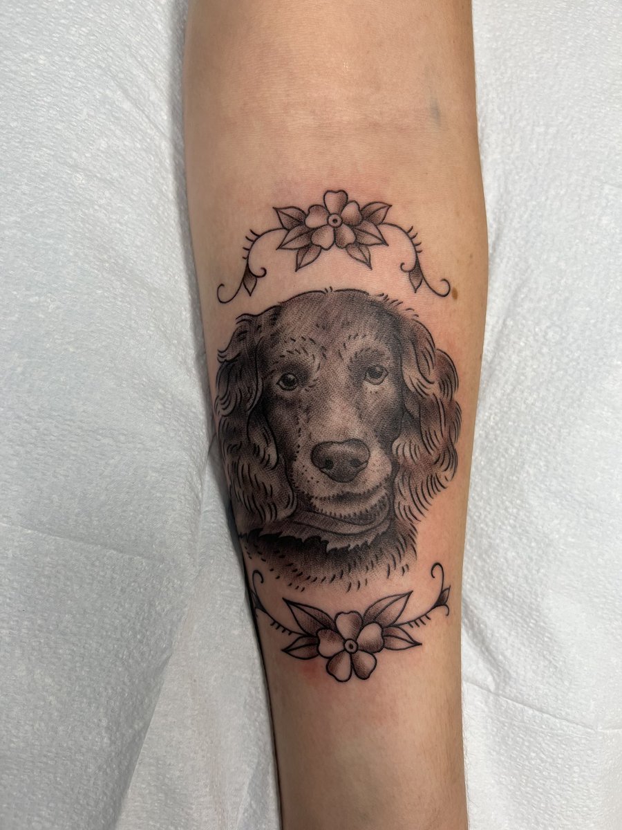 davidhodgesart's tweet photo. I love making #petportrait tattoos! Thanks so much Riley! 🙏🐕🐾
#atlanta #atlantaga #atltattoo #kennesawtattooartist #atlantatattoo #atlantatattoos #roswelltattooartist #atlantatattooartist #dogtattoo #pettattoo #doggo #americantraditionaltattoo #traditionaltattoo https://t.co/rRKmUg2ZeR