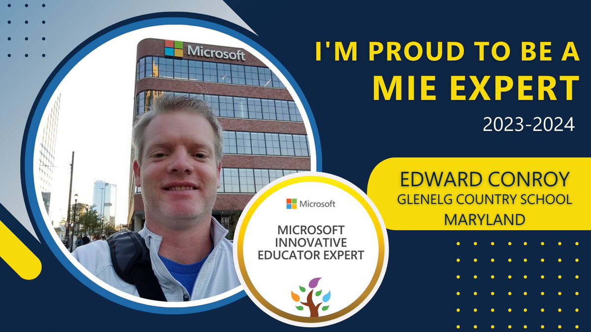 So thrilled to be continuing with this fantastic group of educators for another year. I'm grateful for all of the advice and inspiration over the last three years and look forward to even more! #MicrosoftEdu #MIEExpert