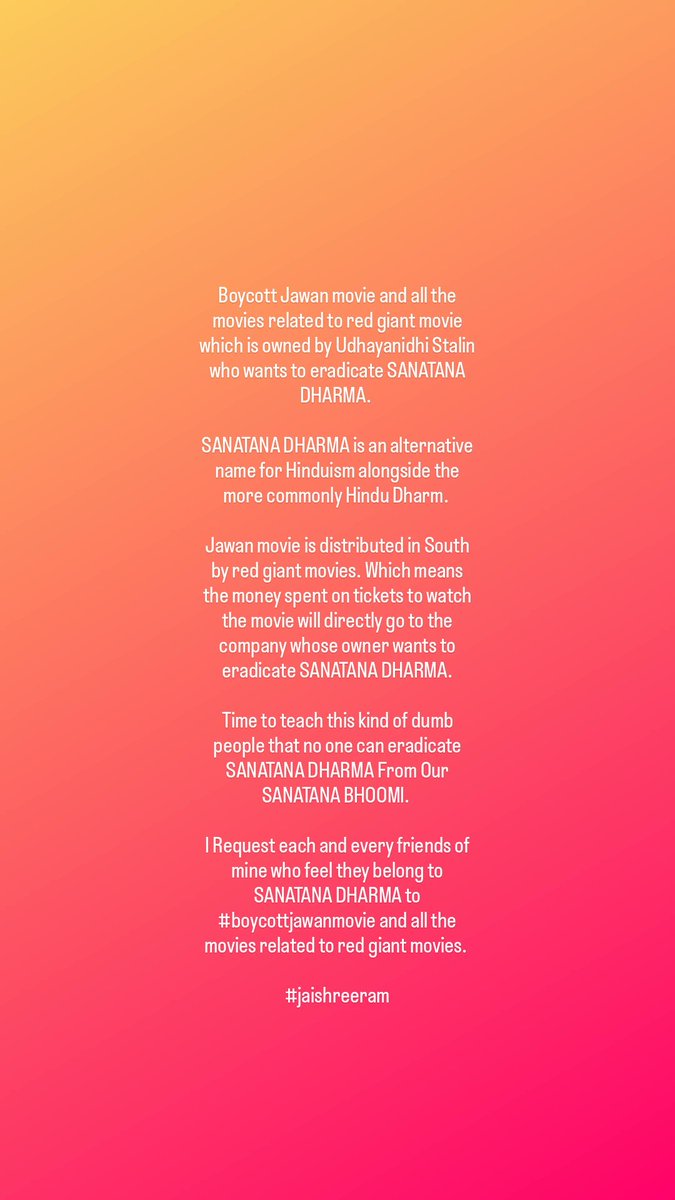 BhuvanNarayan's tweet photo. #BoycottJawanMovie #boycottredgiantmovies https://t.co/i61UzLAe3W