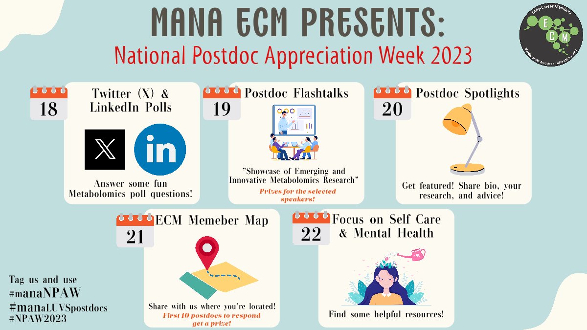 We are still preparing for #NPAW2023. If you are a postdoc or know a #postdoc - please share!

Check out the comments for additional info on what is happening during the week and how you can participate!