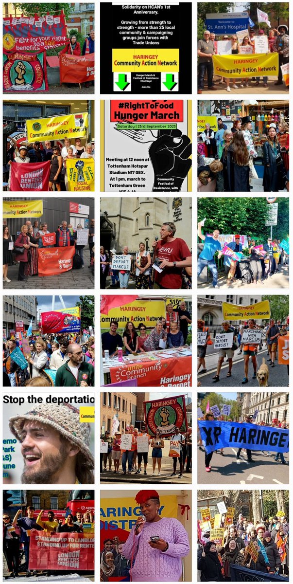 Haringey 'Community Action Network' reaches its 1st milestone. Launched in Sept 2022, it has grown from strength to strength with 25+ local community & campaigning groups and Trade Unions. This is what real solidarity looks like. Next: a #RightToFood Hunger March on 23rd Sept