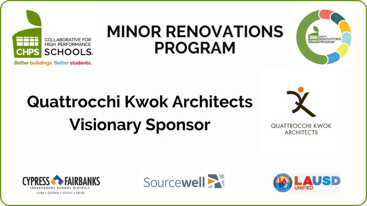We’re excited to announce that <a href="/QKArchitects/">Quattrocchi Kwok Architects (QKA)</a> has signed on as a sponsor and play a leading role in the development of our new Minor Renovations Program! Details chps.net/news-feed/qka-…
