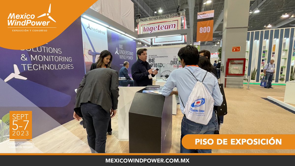 mexicowindpower's tweet photo. Conozca a todas las marcas líderes del sector eólico en nuestro piso de exposición #MexicoWindPower2023
https://t.co/8nxSKugnWb https://t.co/ZM1VrWNwSO