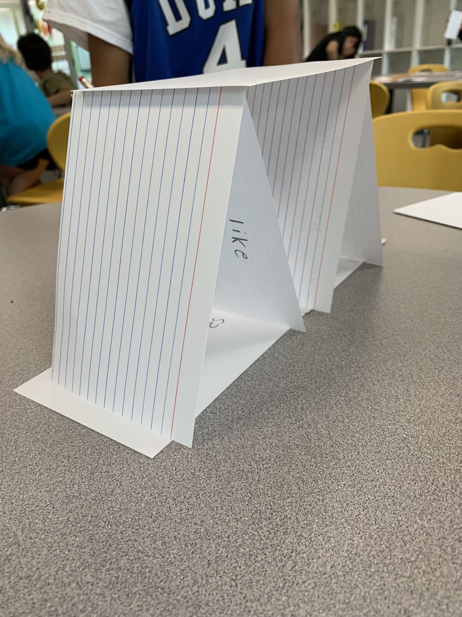 STEM, Teamwork, &amp; Connections🔗, oh my! Building towers through finding commonalities to continue to build community in our classroom w/ only index cards! #ThirdStarsToTheRight and straight on deepening relationships together and learning more! @AFESStars #AFESStarsAligning