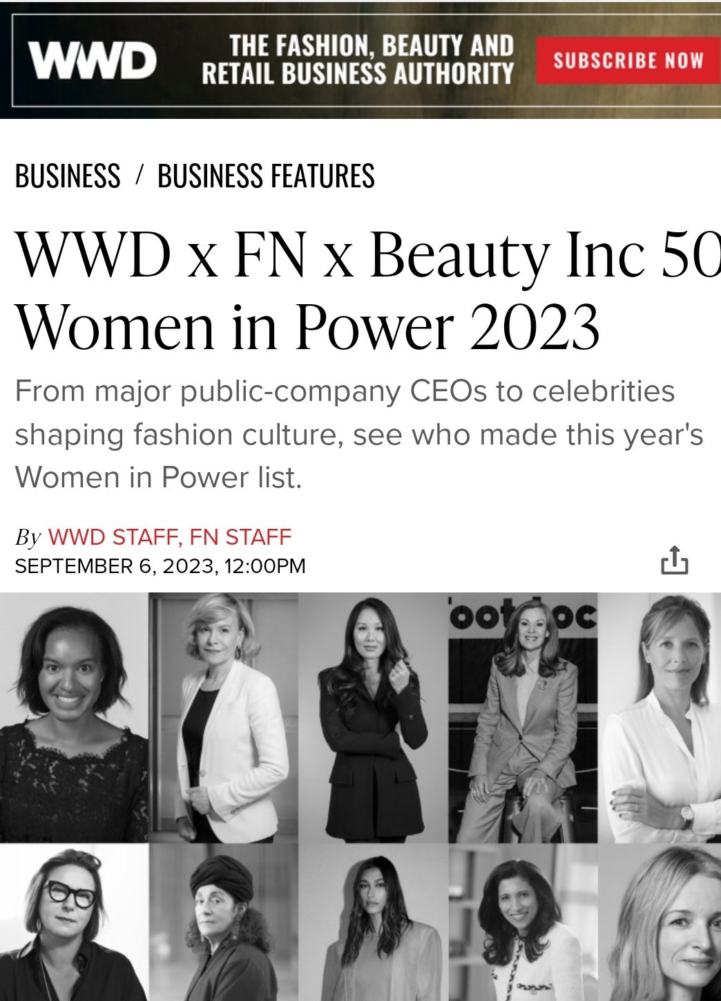 WWD x FN x Beauty Inc Women in Power 2023 – WWD