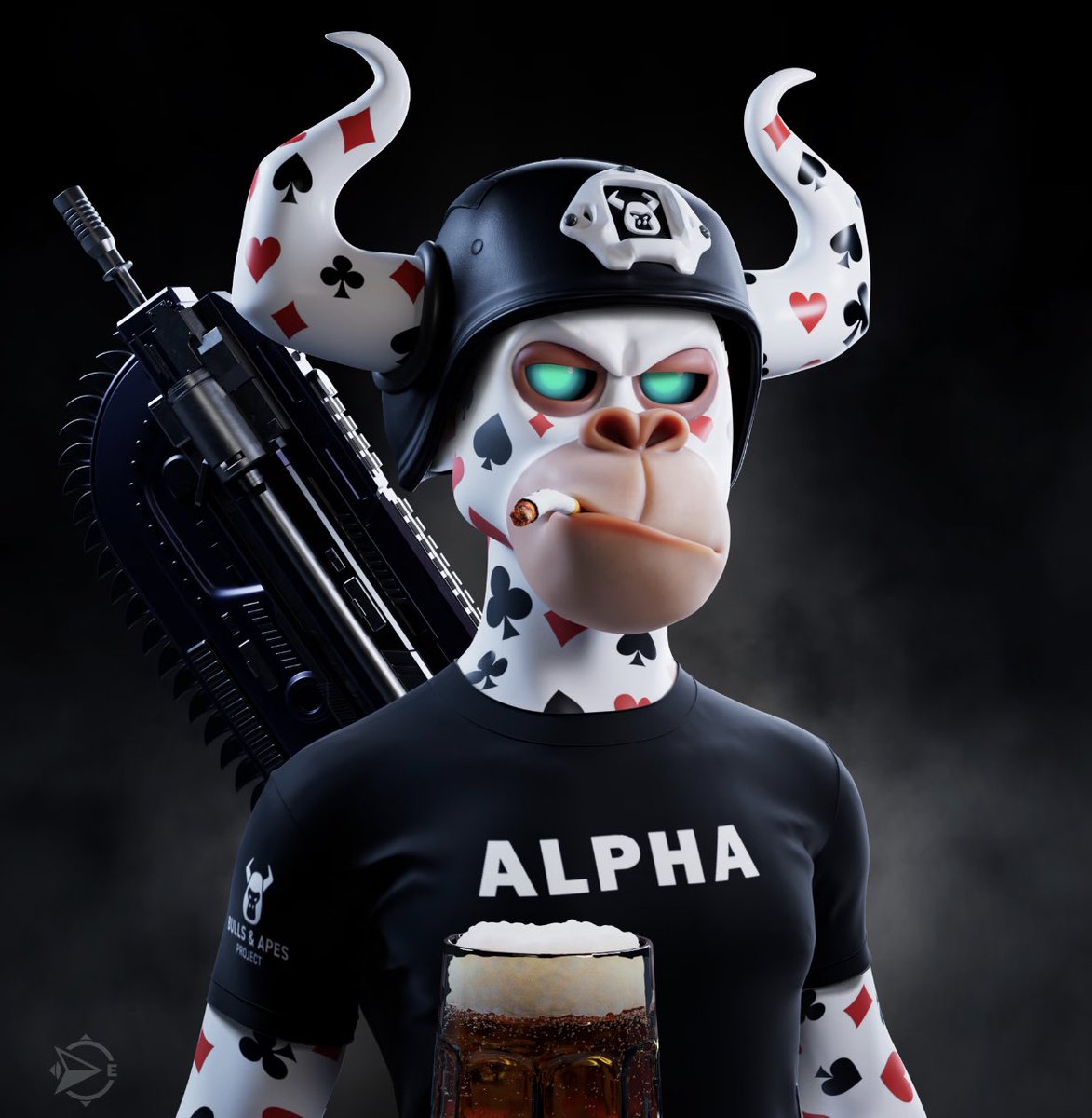 MaxiXmeta's tweet image. GM!
#ApeTraitOfTheDay 

Minted this Top Rank Alpha that helps me to open up Loot Boxes every 24 Hours. 

@TankMan33169 
@antmonge_x