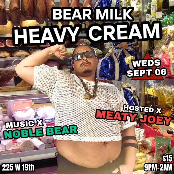 🚨ATTENTION NYC/NJ/CT🚨  Bear Milk is an Inclusive, Body Positive, dark, cruisey dance/sex party for folkx