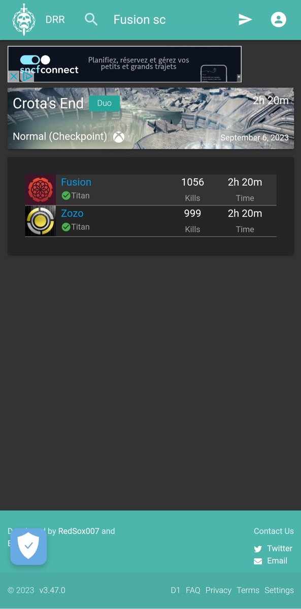 Duo crota's end ✅️🤡 w/@xZhoNia