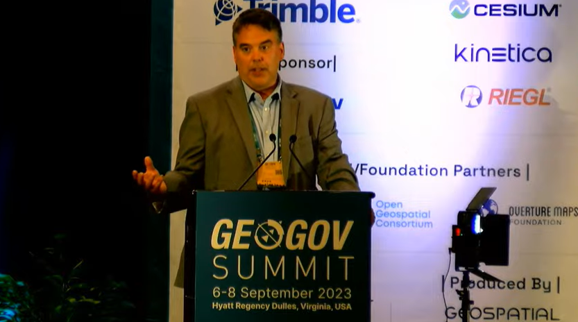 geospatialworld's tweet photo. #geogovsummit: Joshua Delmonico, Executive Director of the @fgdcgov, talked about the National #Spatial #Data Infrastructure plan. He underlined the importance of community to collaboratively forge a shared vision and a unified path forward for the #NSDI. #gis #geospatial https://t.co/bar4Ca5PW9