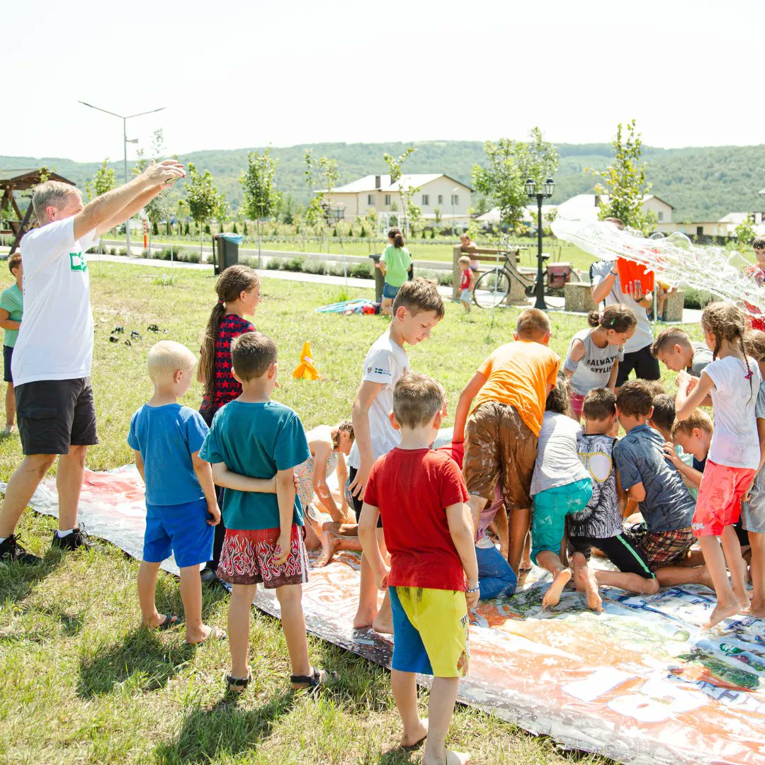 RoadsofHope's tweet photo. Roads of Hope Founder and Director Joe Savage had to get in on the water fun at Summer Camp! These orphans had an incredibly uplifting experience throughout camp all because of your generosity!

#roadsofhope #camproadsofhope #orphancare https://t.co/z4mehE6ae7