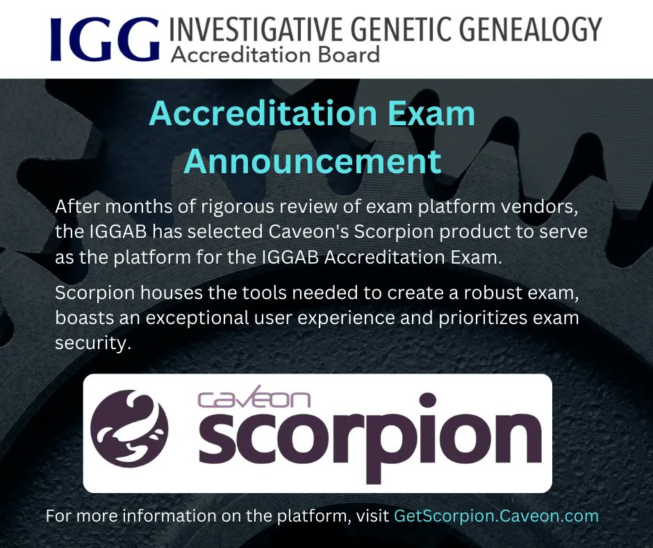 IGGAB is excited to announce, after months of rigorous review of exam platform vendors, we have selected the <a href="/Caveon/">Caveon Test Security</a> Scorpion product to serve as the platform for the IGGAB Accreditation Exam.

For more information, visit GetScorpion.Caveon.com