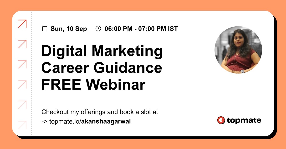 MarketoLeaf's tweet photo. Ready to dive into the world of Digital Marketing careers?

Don't miss our 𝐅𝐑𝐄𝐄 𝐖𝐞𝐛𝐢𝐧𝐚𝐫 𝐨𝐧 𝐂𝐚𝐫𝐞𝐞𝐫 𝐆𝐮𝐢𝐝𝐚𝐧𝐜𝐞 𝐭𝐡𝐢𝐬 𝐒𝐮𝐧𝐝𝐚𝐲 𝐚𝐭 6:00 𝐏𝐌!

Secure your seat now - https://t.co/dmyfFctlev https://t.co/SvZQr6u7mw