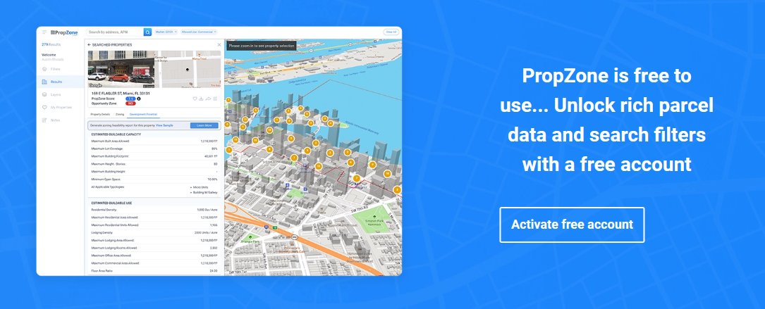Whether you're researching sites, checking zoning regs, or evaluating a property - Propzone.Gridics.com puts comprehensive real estate and development intel right at your fingertips. And, we are adding more markets all the time! Activate your free account today!