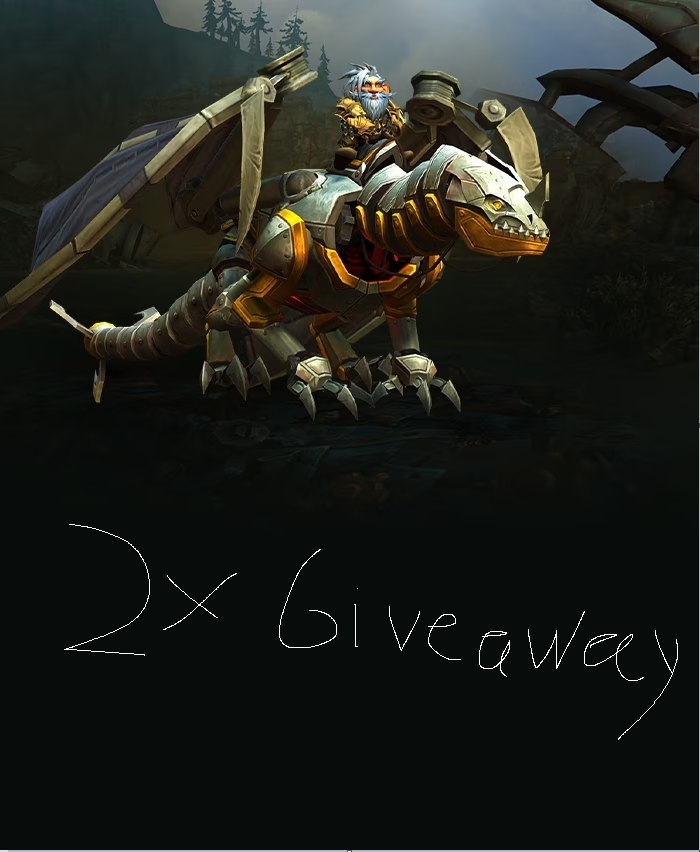 nnoggie's tweet photo. Any Mount Farmers? 
Fury Incarnate is NOW LIVE and that means GIVEAWAY TIME! Two lucky winners will receive this metal scaly boy.
TO WIN:
👋Follow
❤️Like this post
OPTIONAL:
🐕post pet pic

Winners will be chosen Friday 8th september 20:00 CEST. #WoW_Partner #Dragonflight https://t.co/ojcImR6fa1