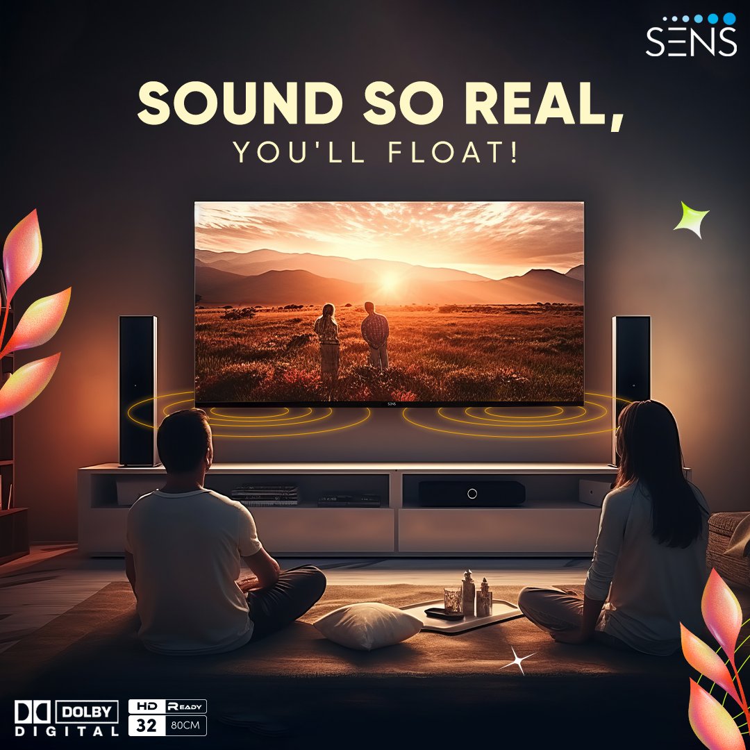 Immerse yourself in lifelike sound. Get the Dolby magic today! Shop now for unbeatable price of ₹8,999/-
Shop Now on Flipkart!

#SENS #LetTVsMakeSENS #SmartTV #HDReady #FullHD #AndroidTV