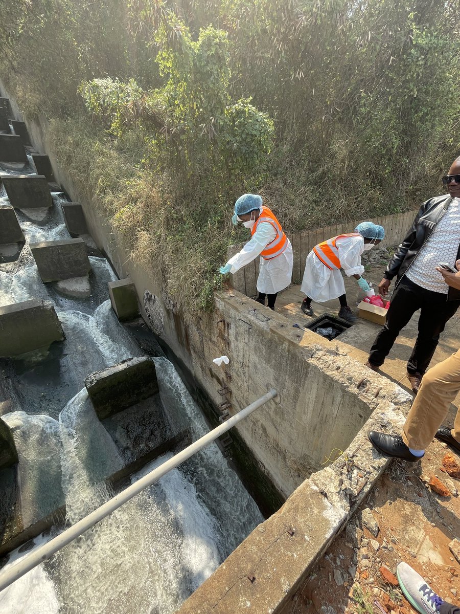 NoahHull_PhD's tweet photo. The @GlobalFund  STELLAR project, including wastewater in Mozambique 🇲🇿, collection at 2 of the sites in Maputo. Making waves using Moore swabs for collection 🌊. Working with @instituto_ins on sample collection and qPCR and NGS. 💧🦠 #HealthInnovation @APHL https://t.co/8IWA68alL3