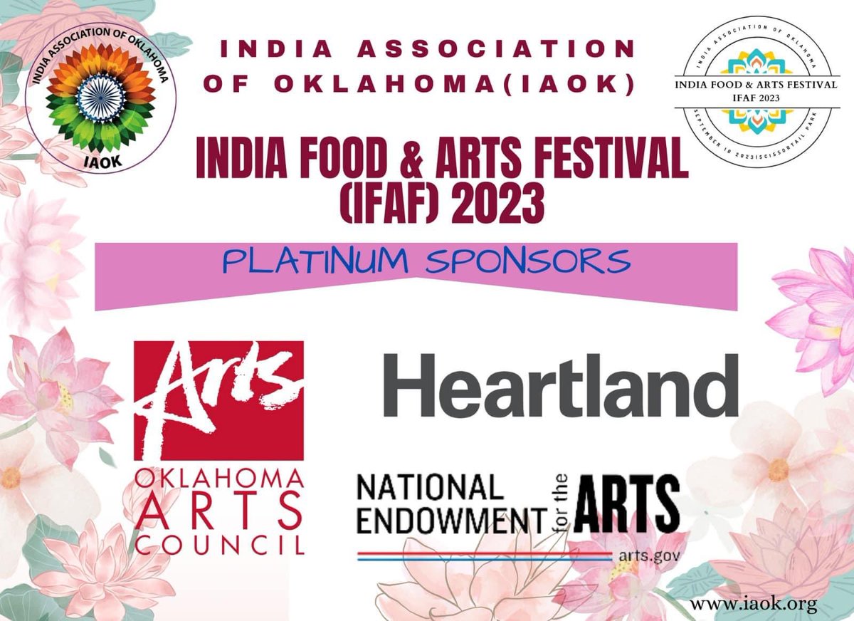 revumasi's tweet photo. Heartfelt gratitude for our PLATINUM SPONSORS for IFAF 2023! 
India Association of Oklahoma is thankful and blessed to have our sponsors to be supportive in every way!  

Mark the date:
📍Scissortail park
📍September 10
📍3:00 - 9:00 pm https://t.co/AhMJPtvkEV