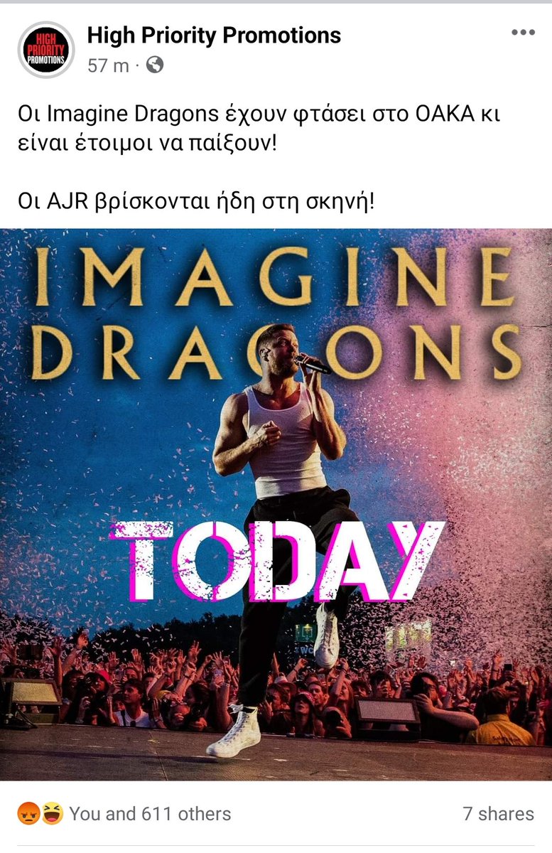 Psideris_'s tweet photo. I would be surprised if I didn't know it happens in Greece. Way to go #highPriorityPromotions #imagineDragons https://t.co/poyxPjI1E0