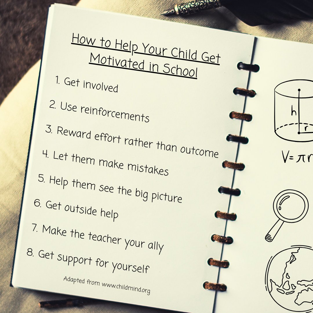 HarrisonYouth's tweet photo. Tips on how to help a child who may be struggling and feeling unmotivated in school. https://t.co/UPXKLoOQiN