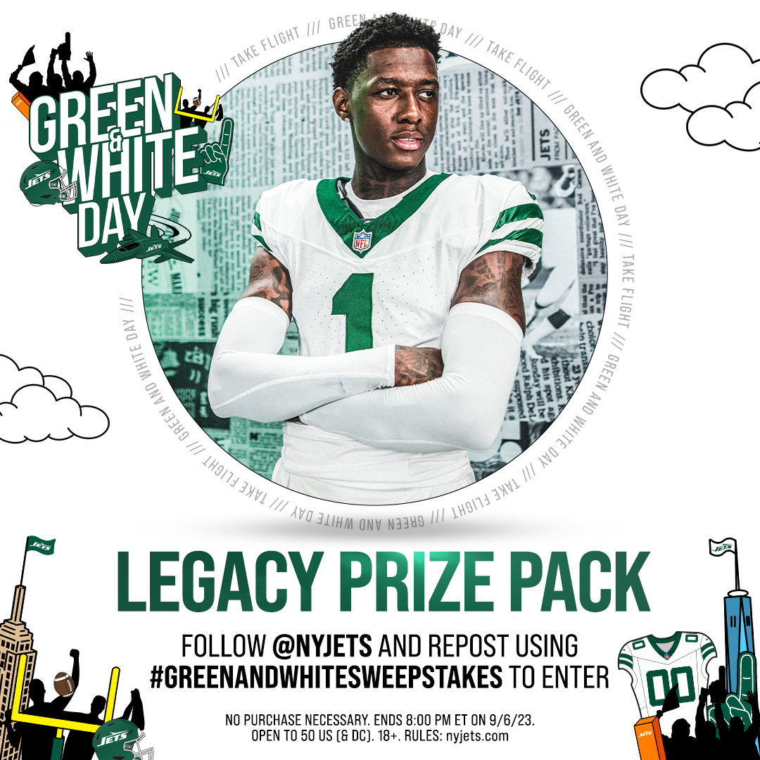 even more legacy merch is on the way 🙌 Follow and retweet for a chance to win! Rules: nyj.social/3ZdSRPR #GreenandWhiteSweepstakes