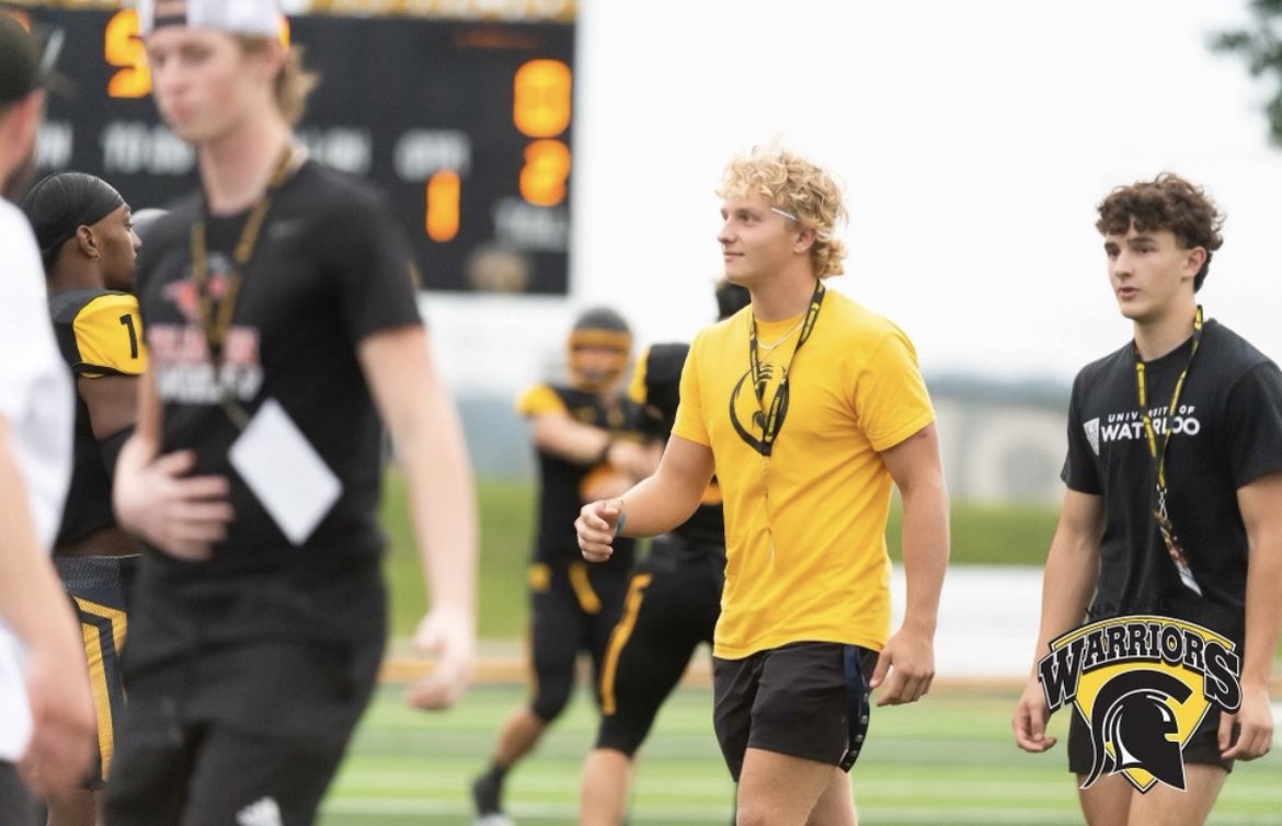 Thank you <a href="/WlooFTB/">Waterloo Warriors Football</a> for inviting me out on a game day visit. I appreciate the opportunity to be back out on campus and to be able to watch a great win. 
<a href="/CoachConway49/">CoachConway</a> 
<a href="/CoachJErdman/">Jerome Erdman</a> 
<a href="/bertwarriorfbal/">Chris Bertoia</a> 
<a href="/BM_Football/">Bishop Mac Football</a>