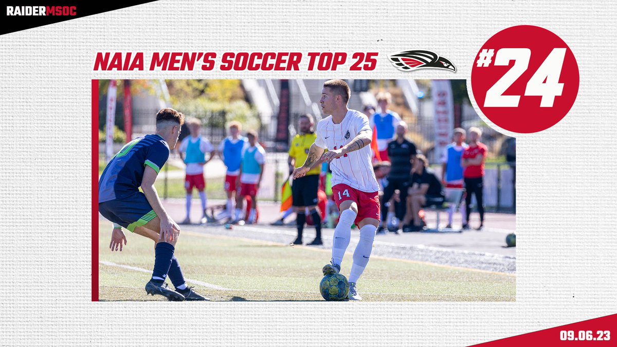 SOURaiders's tweet photo. 📈 A 4-0 start has @SOUMensSoccer back in the NAIA Top 25 poll for the 1st time in 4 years

📰 https://t.co/ly25YA8ZFD https://t.co/PkIw5P3kRh