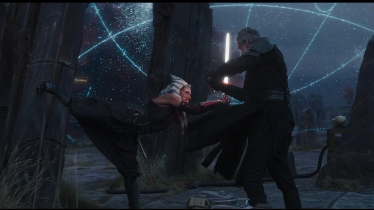 ordemstarwars's tweet photo. 🚨 #AHSOKA SPOILER 🚨

"O seu legado, assim como de seu Mestre, é de morte e destruição" 

E essa luta aqui de grandes, hein? #Baylan pegando na ferida da Abusada https://t.co/2F6XmAkWbw