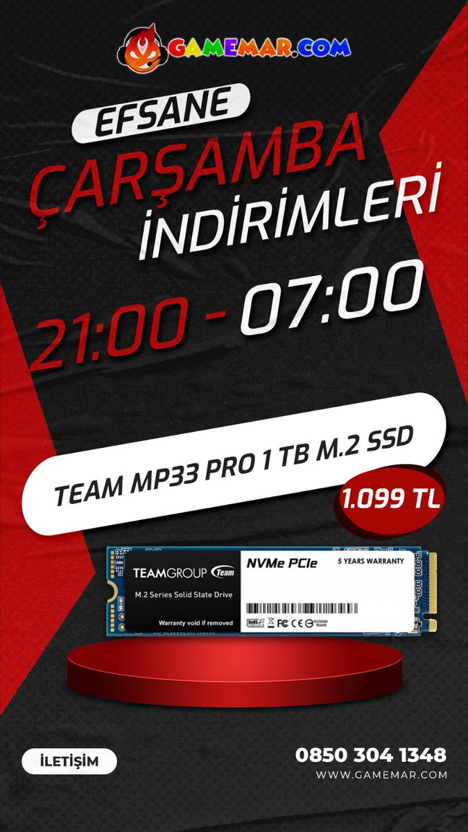 Gamemarcom's tweet photo. İndirimler başlıyor...
https://t.co/Wdt7cg0fwU’da Çarşamba 21:00 - Perşembe 07:00 Saatleri Arasında Efsaaane indirimleri Kaçırma!
https://t.co/GAq1imjTaY
#gamemar #gaming #oyuncuekipmanları #SONDAKIKA #indirim https://t.co/Xl9wq3Kk4f