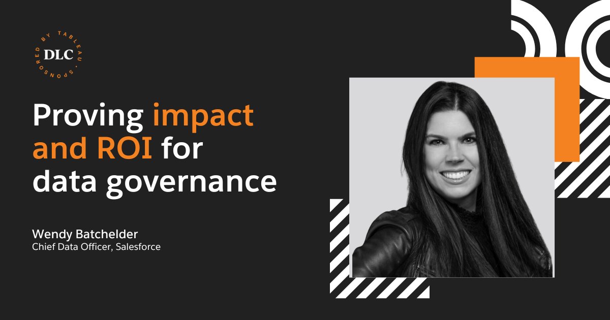 For any data leader, #DataGovernance can be an overwhelming, intimidating subject.

<a href="/DataDLC/">Data Leadership Collaborative</a> Advisor and @Salesforce CDO, Wendy Batchelder, shares her wisdom on how she keeps data governance baked into the core of her role. #DataForward
bit.ly/44IjH3Q