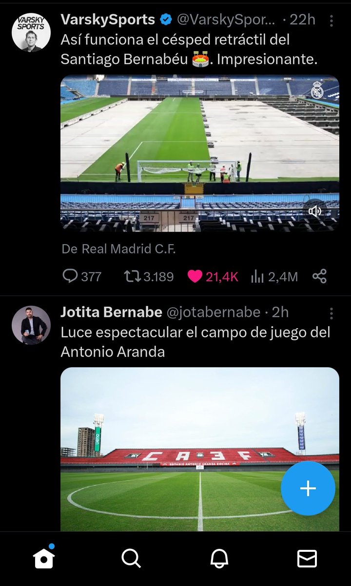 MuyrudoINXS's tweet photo. @SomosVersusPY Viendo como el Santiago Bernabeu guarda su gramado de juego en pedazos, y también viendo como quedo el Antonio Aranda después de pasarle tempera 🥺👌 https://t.co/VaUmv0AsZI