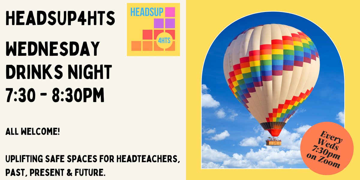 Our first HeadsUp drinks session of the year starts tonight at 7.30pm! 🥂 

All HTs, past, present and future are welcome. 

A step in the right direction if you want to be intentional about your wellbeing this year 💪🏾 

Zoom link in our bio 🥂