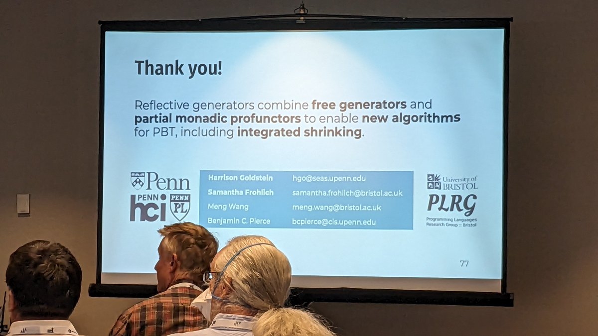 This talk, by Harrison Goldstein and Samantha Frohlich, was the most fun presentation I've attended in years.