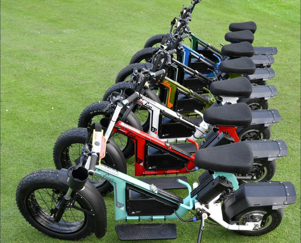 Rounds in half the time are possible on a Finn. 📷
Imagine a course that schedules multiple tee times with all Finns! 📷 More golf during a busy week. 📷 No more having to choose between responsibilities &amp; rounds. Talk to your course pro about Finn. #FinnCycles