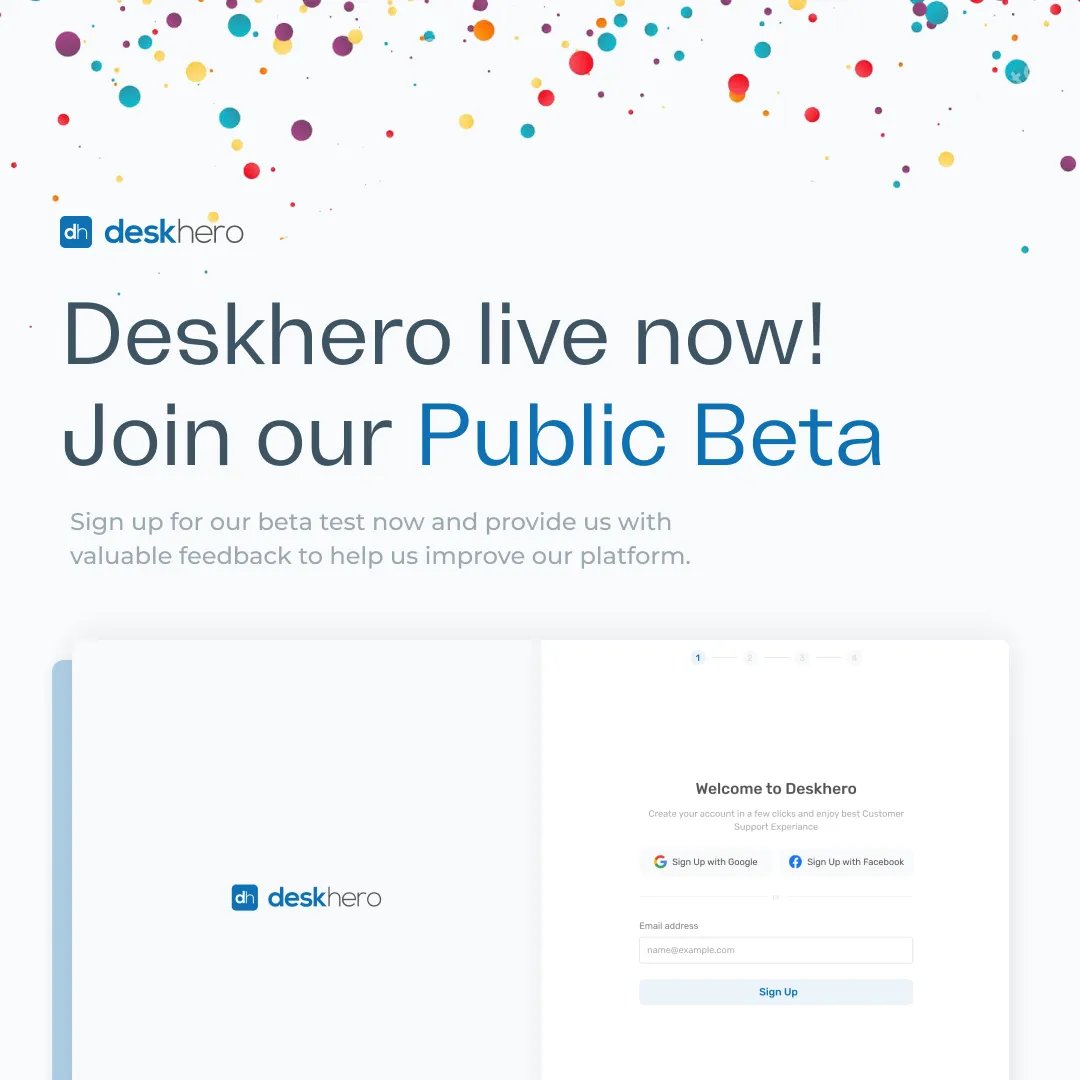 deskhero's tweet image. 🚀 Big news! Announcing the public beta launch of Deskhero: our AI-driven support &amp;amp; project management tool. Read the full press release: buff.ly/3P6hvgO #DeskheroLaunch #AISupport