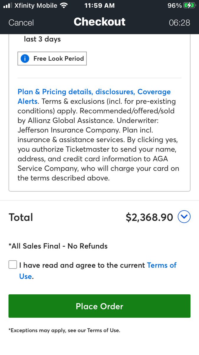WHODATN's tweet photo. @zachlanebryan all your homies still hate Ticketmaster. Stayed online 3 hours to purchase 3 tickets for the Birmingham show, night 2. Could only find 2 tickets for this price. Yea Ticketmaster, you suck. Keep doing what you do ole son. Will catch you on down the road. https://t.co/myb9dxNuIz