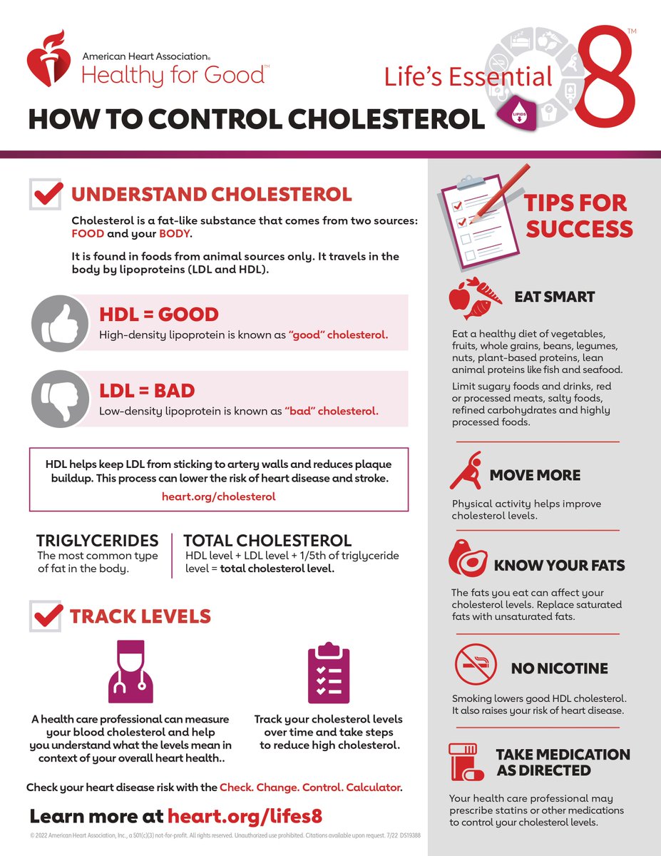 Once you’ve identified your #LDLcholesterol levels, the next step is to find the right treatment to reach your recommended cholesterol goals to reduce #CV risk. There are many different options, so work w/ your healthcare provider to find one that is best for you! #reachinggoals