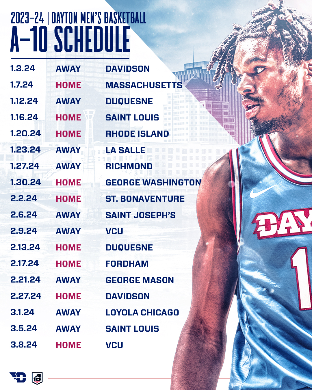 Dayton on sale basketball schedule