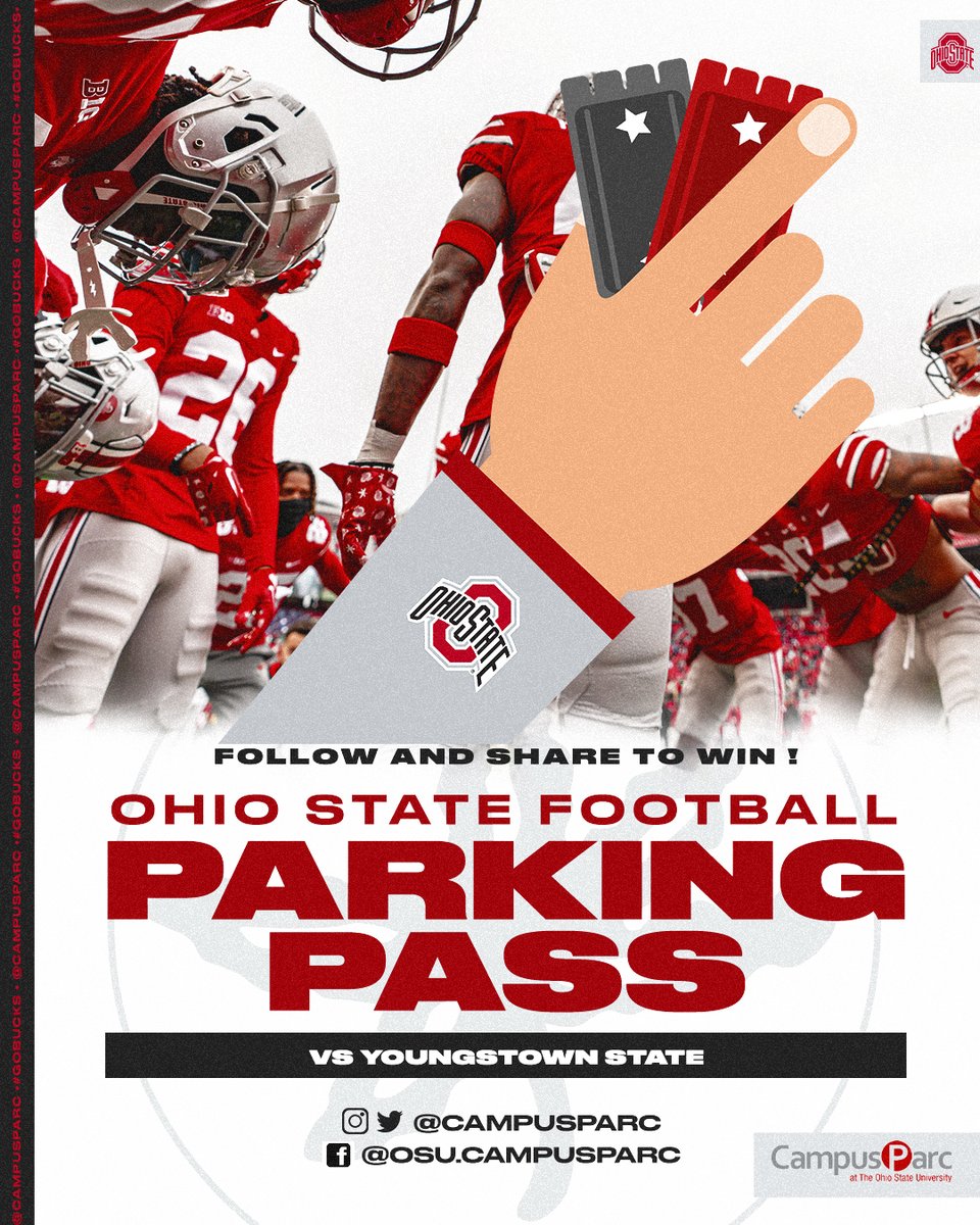 The announcement you've all been waiting for🚨🚨🚨🚨🚨 We're giving away a gameday parking pass for Saturday's home opener against Youngstown State! 

To enter, RT, follow <a href="/CampusParc/">CampusParc</a>, and tag an Ohio State fan in the replies. Good luck!🏈 🔴