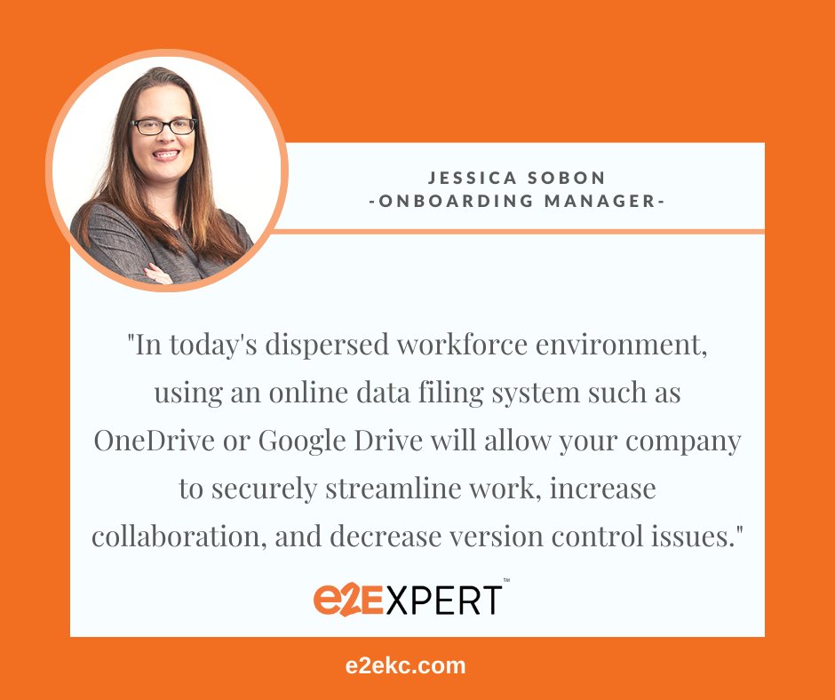 e2E_KC's tweet photo. Is your business currently using updated data filing systems? Check out this #e2Expert Tip from Jessica Sobon. #seeyouatthetop https://t.co/rgkHC8K4nE