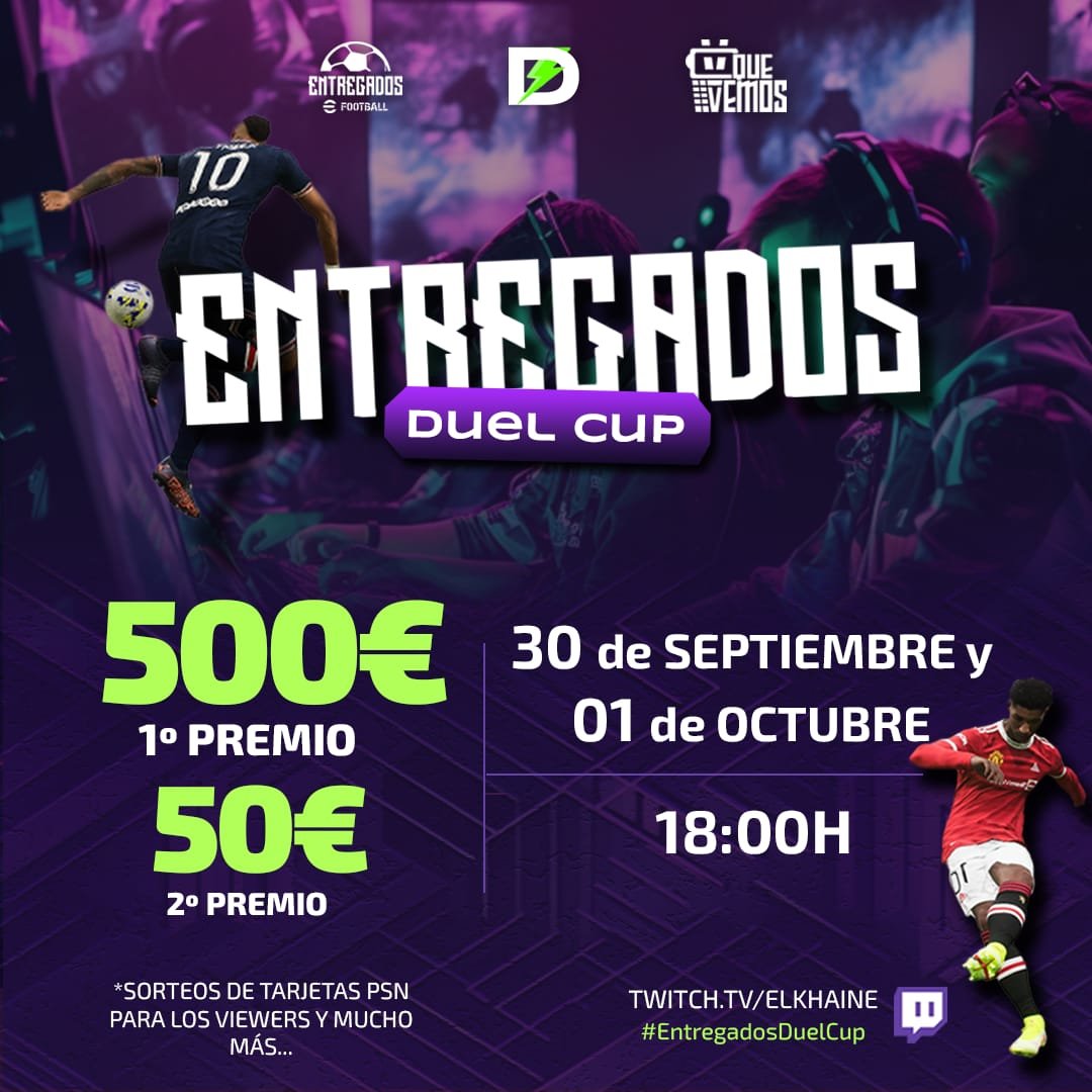 ATENCION SORTEO A LA VISTA!!!

Quieres ganar  una tarjeta regalo de playstation de 10 € ?
Solo tienes que completar estas dos cosas:

1- Seguir a las redes sociales de:
<a href="/DuelPlus/">Duel</a> @entregados_pes <a href="/QvemosTV/">QvemosTV</a> <a href="/elkhaine/">KhaineGamer</a> 
2-  Compartir y contestar nombrando 2 amigos esta publicacion.