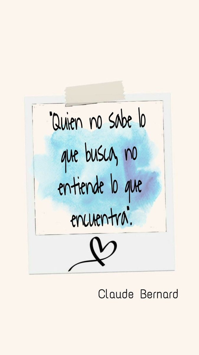 Quien no sabe lo que busca, no entiende lo que encuentra!