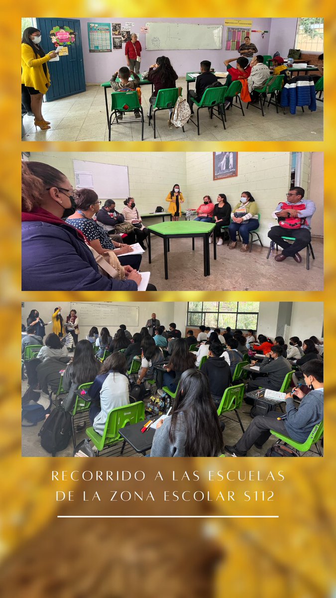 S112Secundaria's tweet photo. Visita a las escuelas #Secundarias de la Zona Escolar, conociendo y dando la Bienvenida a estudiantes 👦🏻👩🏻 del Ciclo Escolar 2023-2024.  
@SeducEdoMex @SEB_Edomex @AmecamecaSreb @Maisa_HC @rey_baloo06 @IvttStrada https://t.co/jzzbZ8BBLg