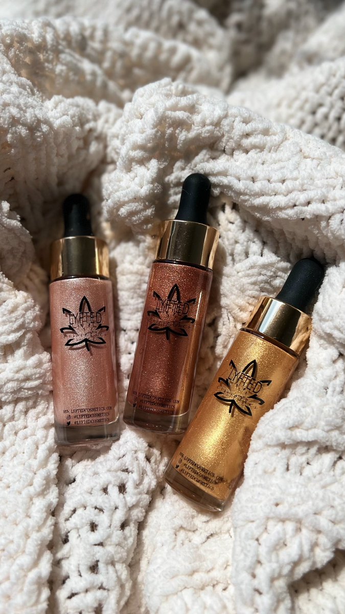 get ready to glow with our liquid highlighter ✨💛 10 different shades to choose from! — tap the link in our bio or go to lyftedcosmetics.com to shop 🛍️