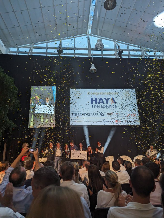 Fantastic! ✨✨✨ #Startupfit alumnus Haya Therapeutics wins the Top 100 2023 Edition! Congrats to the team! 👏🏼👏🏼👏🏼#Top100SSU #vdtech @HAYA_lncRNA @BiopoleLausanne @venturelab_ch @JulienGuex