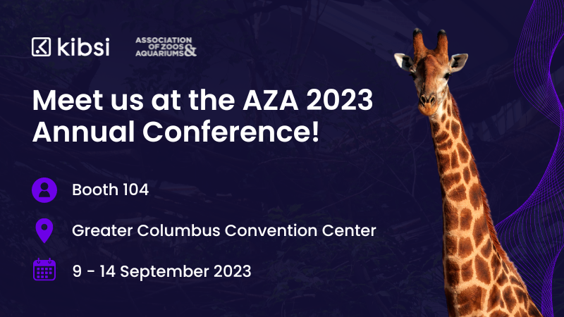 We're just a few days away from the Association of Zoos &amp; Aquariums (AZA) 2023 Annual Conference!

Join us to learn more about Kibsi and take part in our exclusive giveaway that you won't want to miss out on 😉

#AZA2023 #AnimalWelfare #ComputerVision #GuestExperience