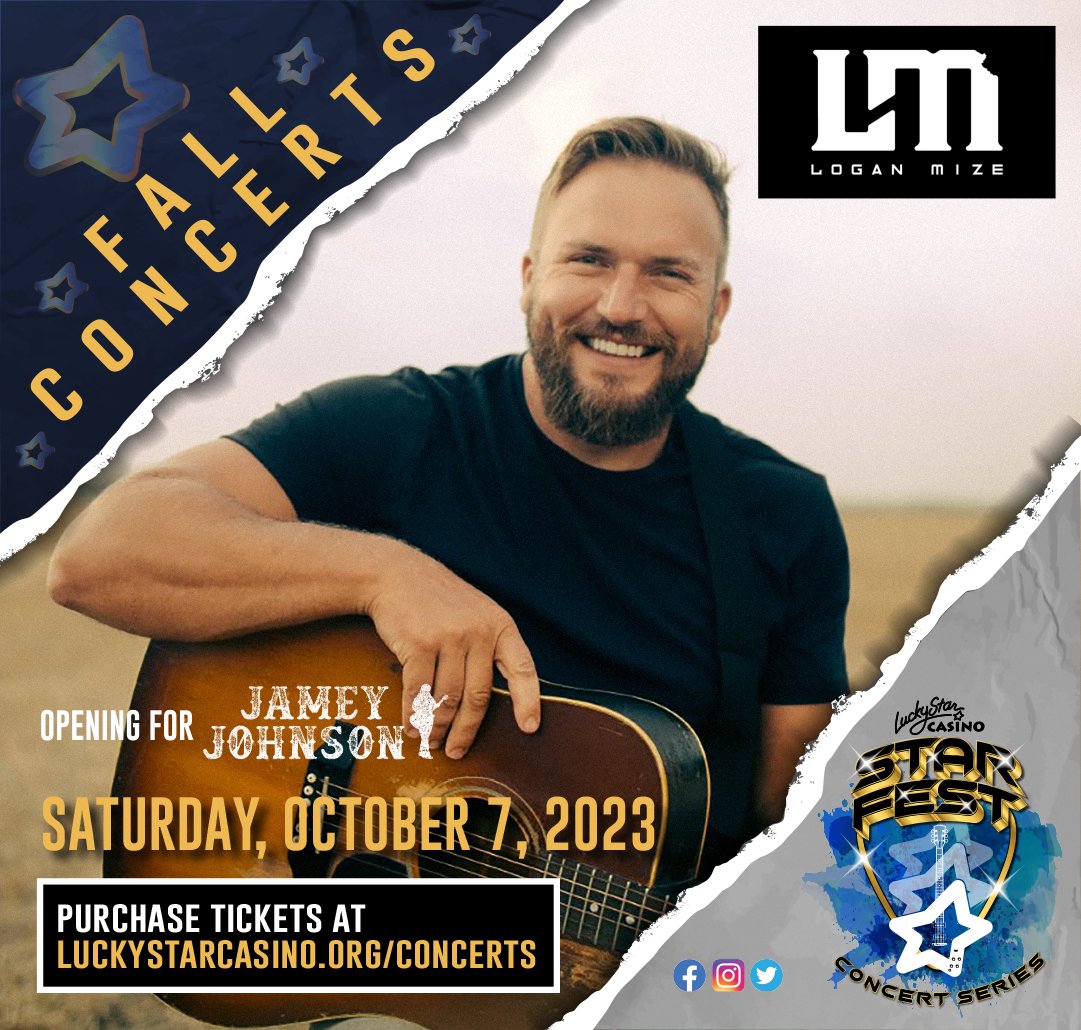 We are adding to our concert lineup! Catch Logan Mize opening up for Jamey Johnson on October 7th! Tickets on sale now. ow.ly/TMK150PFBal
