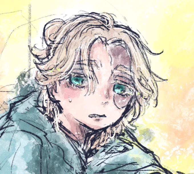 寝る前の謎らくがき。 