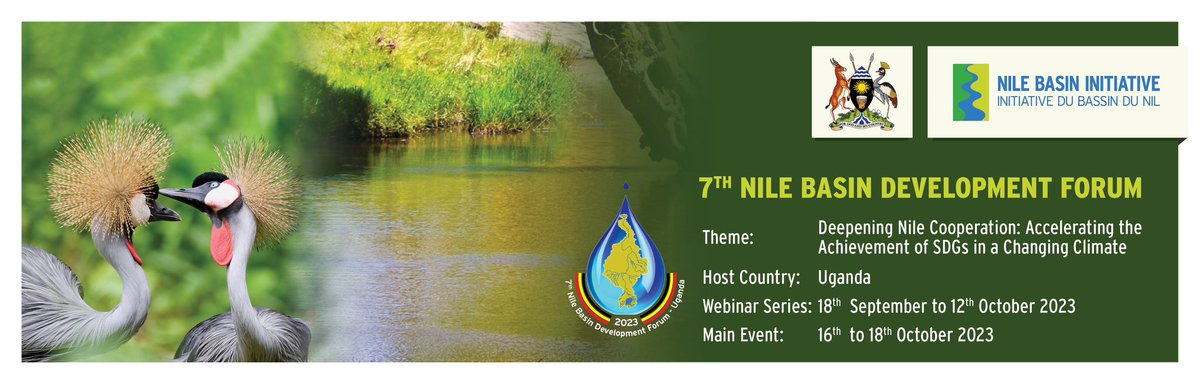🗣️ The countdown to the 7th #NBDF is on! 

🛜 Join us online from 18th September to 12th October 2023, for the 7th NBDF Webinar Series! 

ℹ️ More information on the 7th NBDF Webinar Series is here: bit.ly/7thNBDF

#NileCooperation #AcceleratingSDGs  #NBDF7