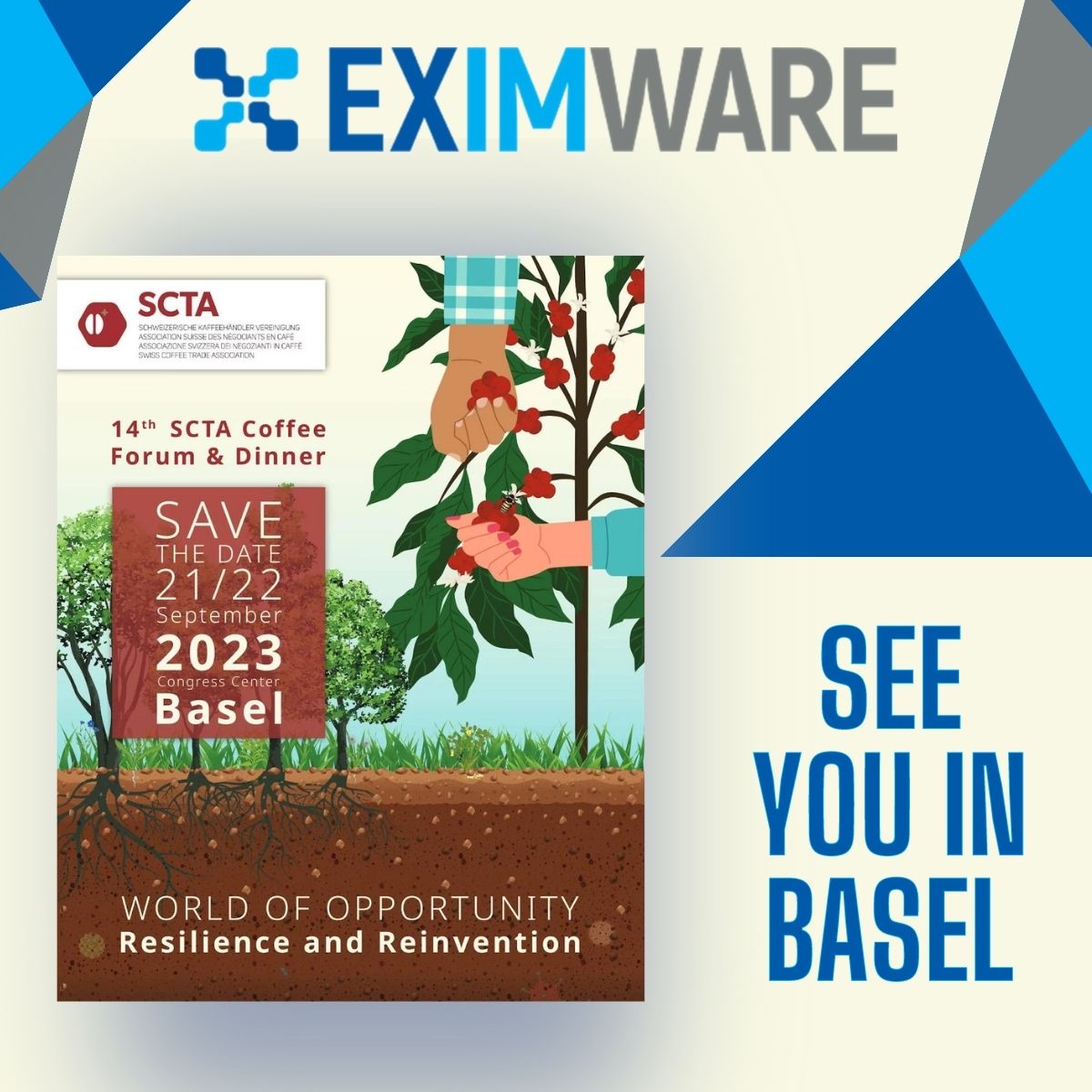 Eximware's tweet photo. 🤝 We can't wait to connect, network, and share insights with fellow coffee professionals. It's going to be two days filled with coffee, conversations, and collaboration!
📍 Event Details:
📅 Date: September 21st - 22nd
🌍 Location: Basel, Switzerland
Stay tuned for more updates https://t.co/wpH1W9pRC2